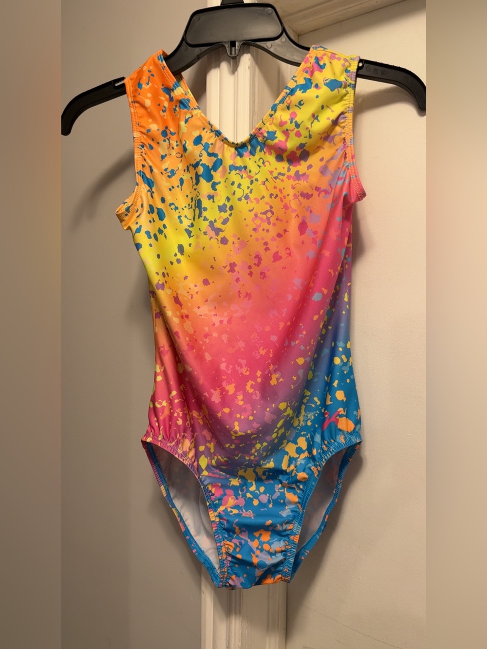 GK Colorful Blue, Yellow & Pink Print Leotard